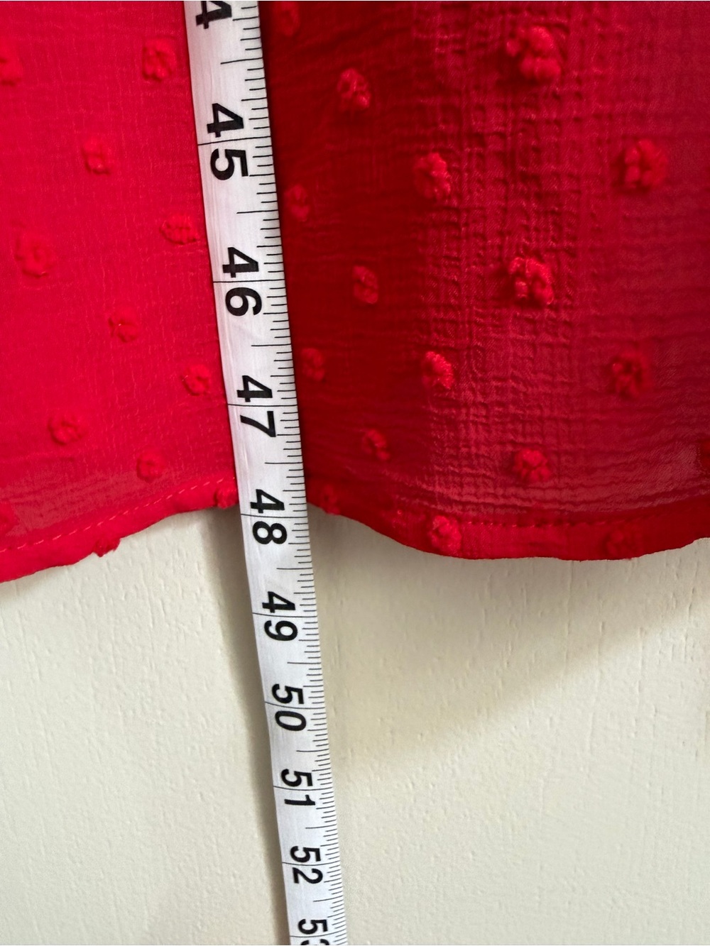 Red Ruffle Wrap Midi Dress - Picture 4 of 5
